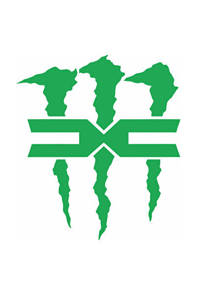 Oracal Autocolant Nou Emblemă Dacia Monster – Logo Dacia cu Gheare - 20cm, Verde