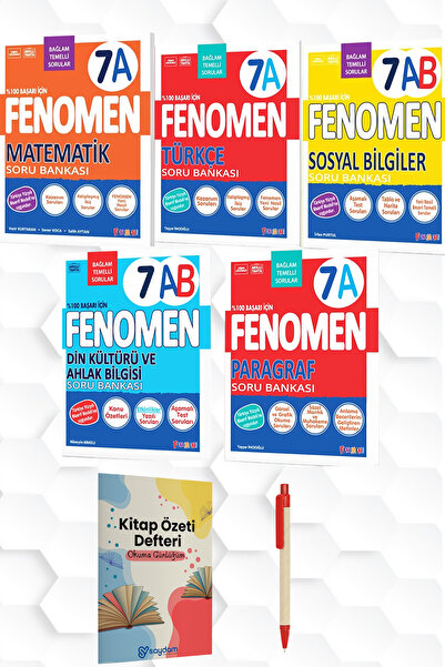 2027 FENOMEN 7.SINIF A-SERİSİ MATEMATİK TÜRKÇE SOSYAL BİLGİLER DİN KÜLTÜRÜ PARAGRAF SORU BANKALARI