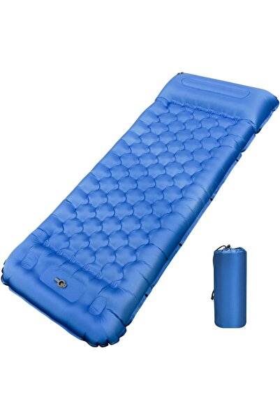 NAPASA Inflatable Camping Mattress with Foot Pump and Integrated Pillow, 14cm...