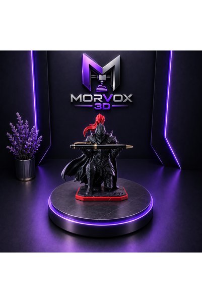 Morvox 3D Şövalye Kalem Tutucu – Dekoratif Masaüstü Kalem Standı
