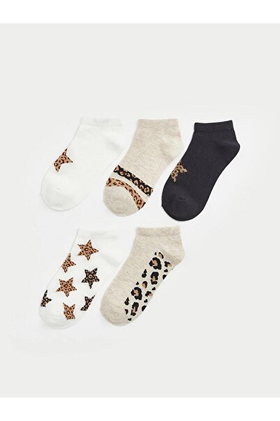 LC Waikiki Patterned Women's Booties Socks 5-Pack (S6)