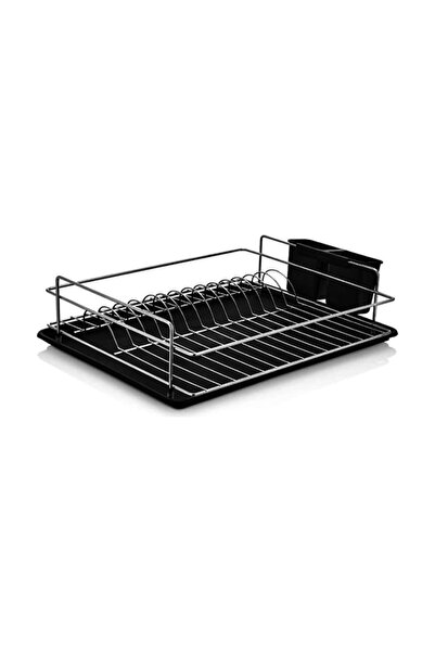 decorev DC-5683 Tek Katlı Paslanmaz Krom Metal Bulaşıklık Tabaklık Sepeti