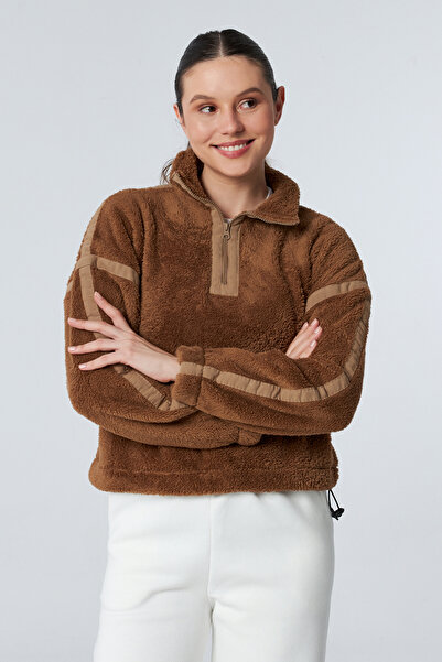 veres Halo Wellsoft Beli Ayarlanabilir Crop Oversize Sweatshirt