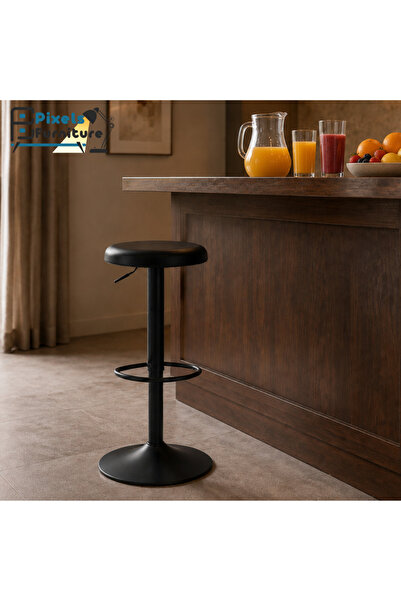 PixelsFurniture كرسي بار من بكسل الأثاث قابل للتعديل بتصميم عصري ونمط دوار بم...