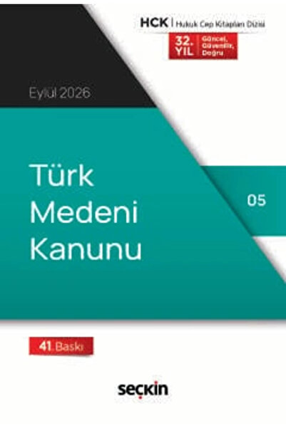 Seçkin Yayıncılık Türk Medeni Kanunu Eylül 2026 (Cep Kitabı)