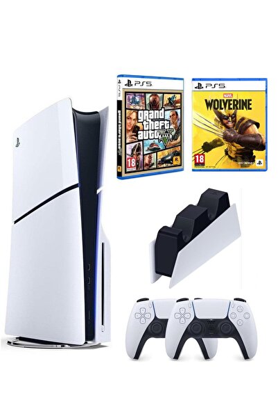 Sony Playstation 5 Slim cdli + 2.kol Dualsense + PS5 ŞArj İstasyonu + PS5 Wol...
