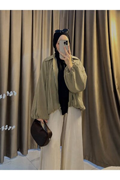 THEK BUTİK FERMUARLI OVERSIZE BOMBER CEKET