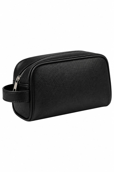 Bersia Siyah Erkek El Çantası Fermuarlı Portföy Clutch Çanta – Günlük Kullanı...