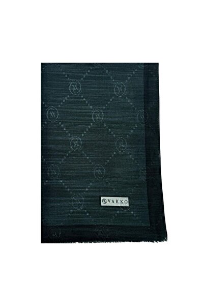 Vakko Cotton Silk Monogram Shawl 42140-Nefti