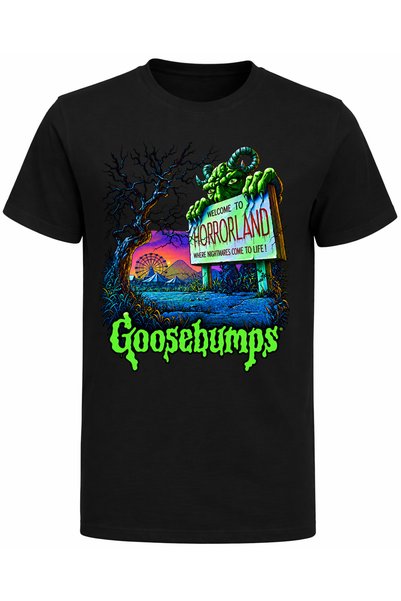 Efendioğlu Design Tricou din bumbac cu imprimeu Goosebumps 90s Nostalgia Hall...