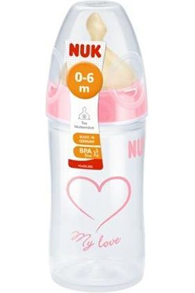 Nuk حلمة رضاعة كلاسيكية من السيليكون سعة 150 مل، الخيار الأول+، 1 شهر، 0-6 أش...