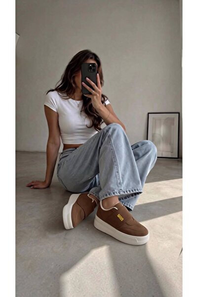 MefWear Kadın Sneaker Rahat Yüksek Tabanlı Ortopedik Günlük Spor Ayakkabı
