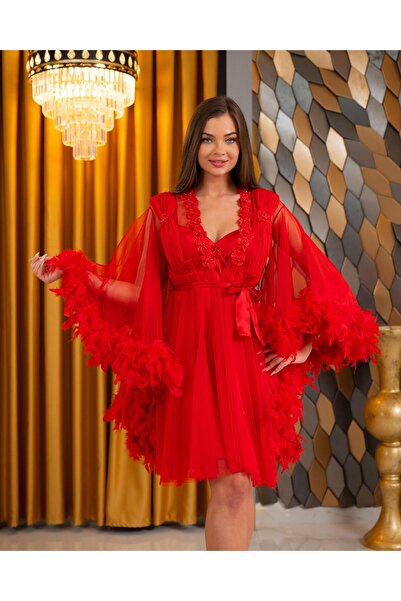 Loviana belle طقم روب نوم وقميص نوم قصير من الساتان مكون من قطعتين بتصميم خاص...
