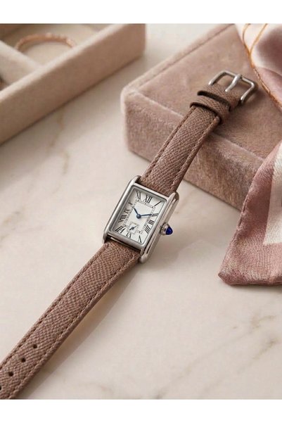 Mazzy Nova Rectangular Leather Women's Wristwatch