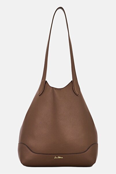 Sam Edelman Women Brand Logo Tote Bag With Pouch, Dark Brown