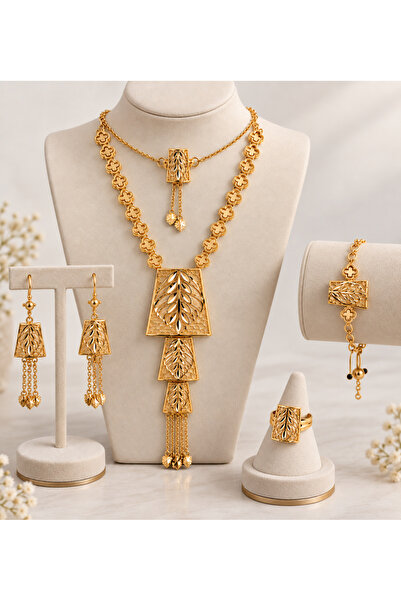 Generic Brand Women's Ariam 4-Piece Set-21 Carat Gold Water-Plated Copper