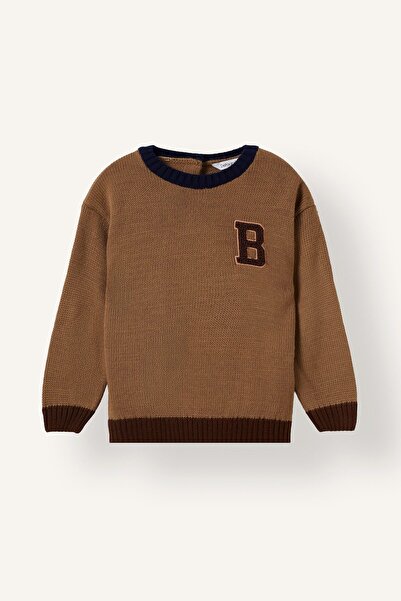 DeFacto Oversize Letter Embroidered Knitwear Sweater for Baby Boy I1868A526Wn
