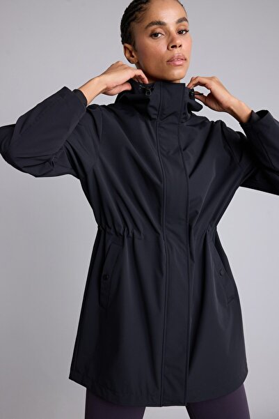 DeFacto Drawstring Hooded Long Fit Raincoat H0001Ax26Au