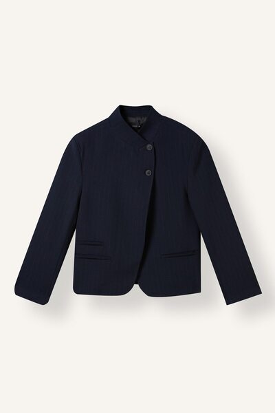 DeFacto Boxy Fit High Collar Buttoned Blazer Jacket I3424Ax26Au