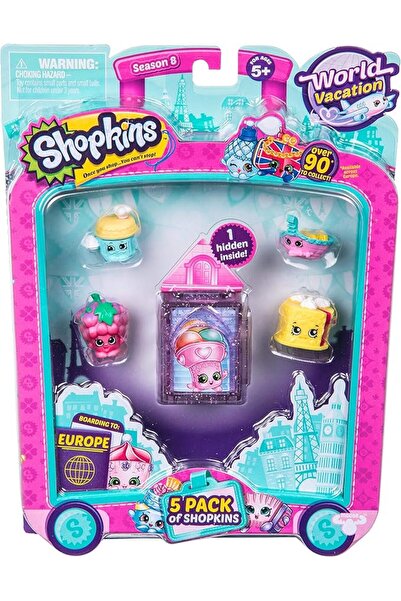 Shopkins لعبة S8 أوروبا (5 قطع)، متعددة الألوان، 1.38 بوصة × 6.5 بوصة × 8.15 ...