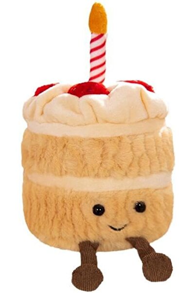 Generic Plush 12" Birthday Cake Plush Cute Smile Cake Pillow Stuffed Animals ...