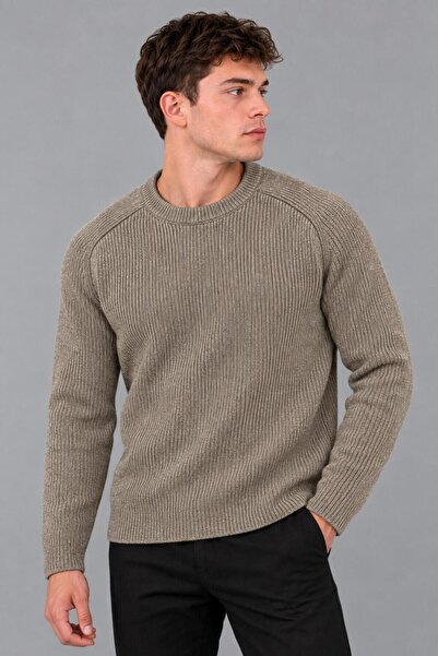 Stilkombin Zero Collar Striped Thick Knitted Sweater Dp 16649_10067