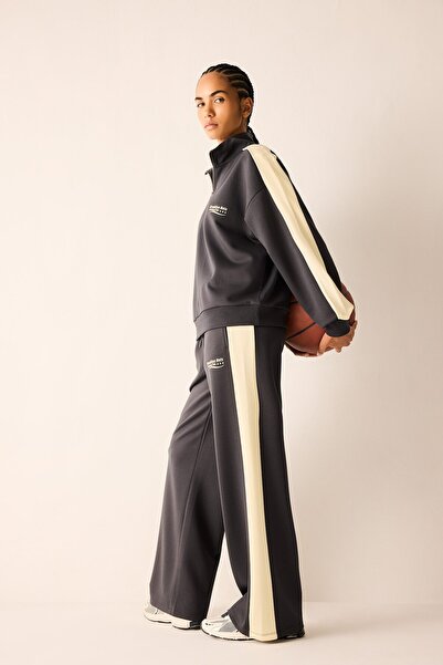 DeFacto NBA Brooklyn Nets Yanı Şeritli Cepli Wide Leg Geniş Paça Dalgıç Kumaş...