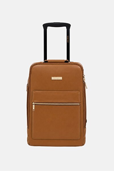 Nine West 20 Inch Brand Logo Spinner Luggage, Brown