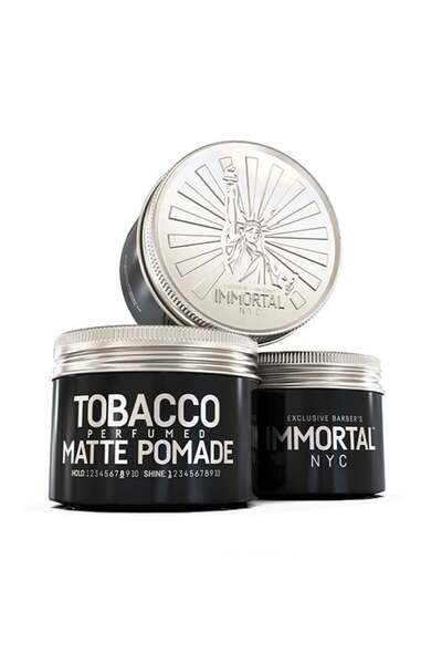 immortal Ceara de par profesionala Matte Tobacco, Styling usor, Finisaj mat si fixare puternica, Aroma de tabac, 100 ml