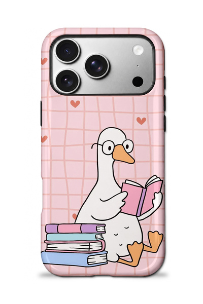 EDELFU Compatible with iPhone 17 Pro Max / 18 Pro Max - Duck Reading a Book, ...