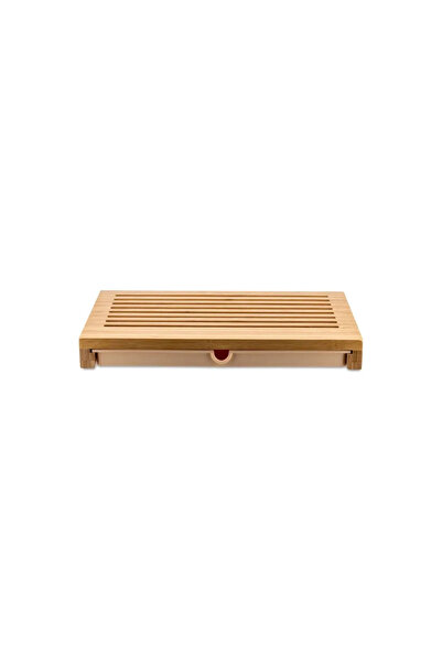 Kinghoff ALESSI SBRICIOLA TAVĂ DE TĂIAT CU SERTAR DIN LEMN DE BAMBUS 42 X 27 CM