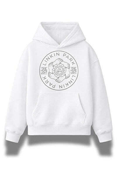 Fuddy Moda Unisex φούτερ με κουκούλα Linkin Park One More Light με στάμπα, Ov...
