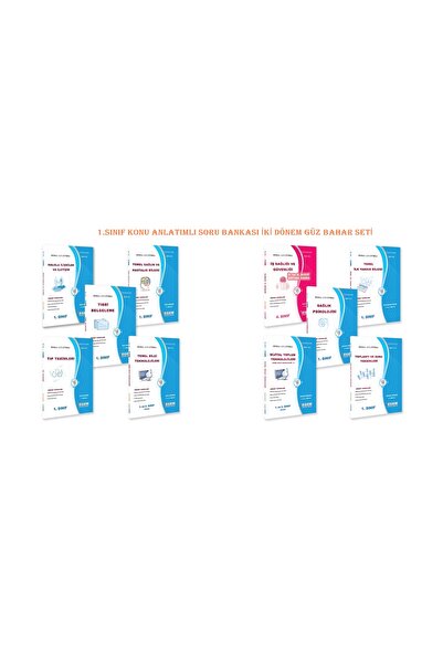 AÖF Tıbbi Dokümantasyon ve Sekreterlik 1.Sınıf Konu Anlatımlı Soru Bankası İki Dönem Seti Güz ve Bahar Dönemi