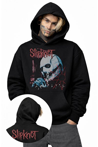 Fuddy Moda Hanorac unisex cu glugă cu imprimeu Slipknot, hanorac supradimensi...