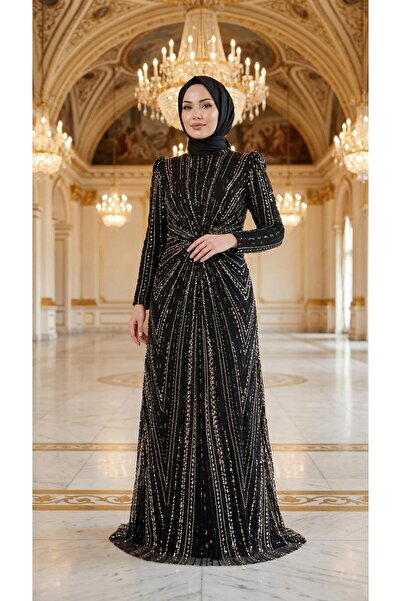 perfectmegastore Pınar Şems Taş İşlemeli Abiye Elbise Elara