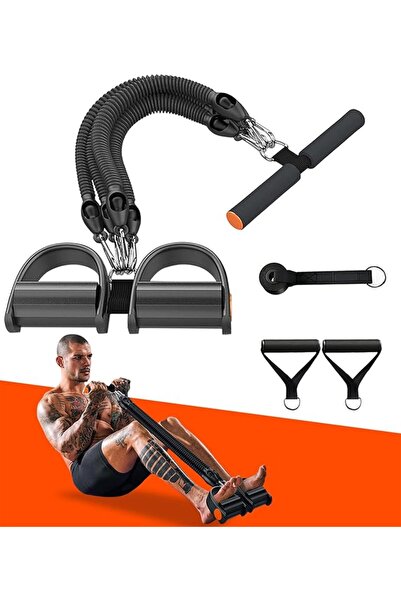 EXFOLIAC Pedal Resistance Band Set,Exercise Bands with Handles, Elastic Pull ...
