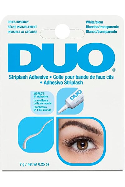 Duo لاصق رموش ستريبلاش، أبيض/شفاف، أزرق 7 جم