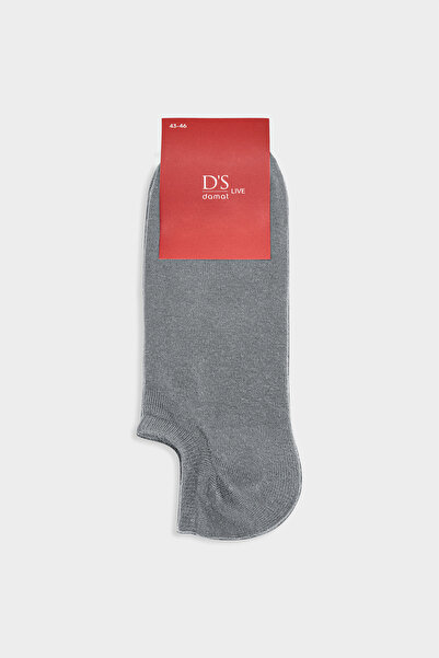 D'S Damat Ds Damat Gray Cotton Sports Sneaker Socks