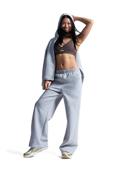 Under Armour 6013522-011 Unstoppable Flc Open Pa Gri Kadın Sweatpant