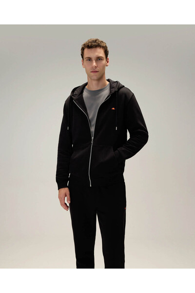Ellesse 5WM2581-BK Hanorac cu fermoar pentru bărbați, negru