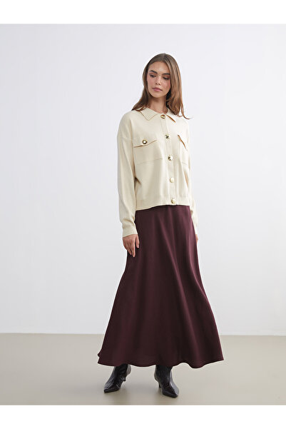 LC Waikiki Peak New Season Flared Skirt with Zipper at the Waist