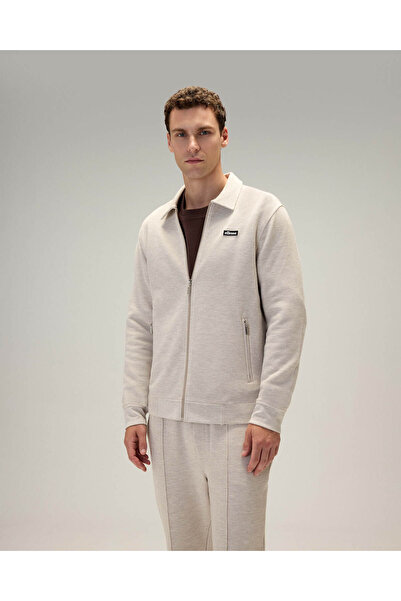 Ellesse Fermuarlı Bej Erkek Sweatshirt 6WM1009