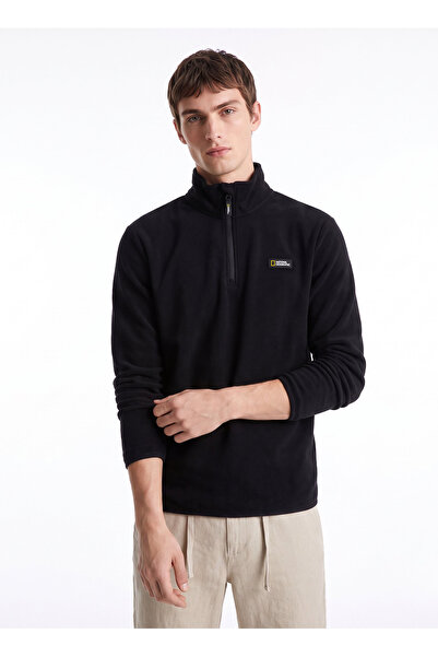 NATIONAL GEOGRAPHIC Siyah Erkek Polar Sweatshırt N6WM-SWT4050