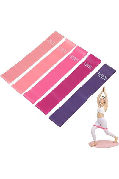 Generic Rubber Resitance Bands Anti Slip 5 in 1 Set 5-40LBS Universal for Hip...