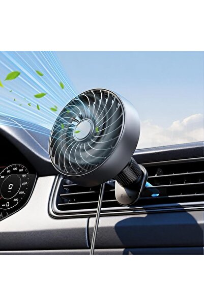 TERRIFI USB Car Vent Fan with Hooked Bracket, 4.7-Inch Portable 5V USB Coolin...