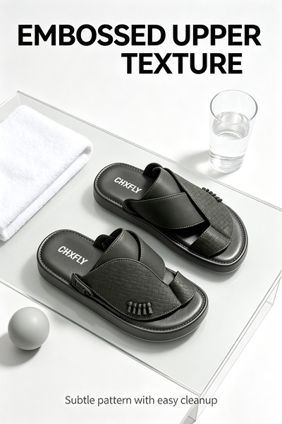 Alnoor Global Store Luxury Style Embossed Leather Mules for Daily Wear
