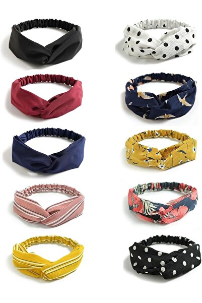 Generic Women's Fashion Headbands, 10 Pack, Criss Cross Elastic Hair Bands, F...
