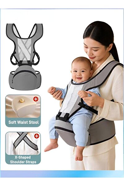 Generic Baby Carrier with Waist Stool/ Hip Seat, Adjustable Baby Holder Carri...