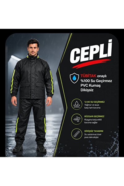 MOTORİDERS Lightweight Raincoat with Pvc Pockets