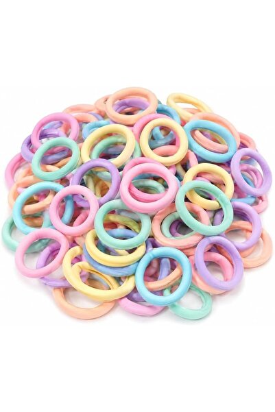 Mamlakat Al Oud 100Pcs Unicorn Thick Hair Bands | Soft Elastic Ponytail Holde...